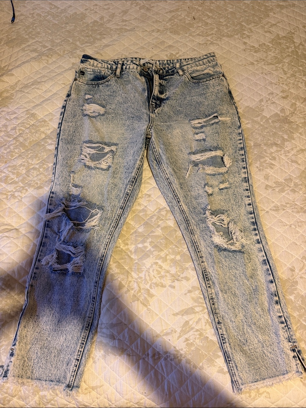 KanCan Light Blue Distressed Boyfriend Jeans